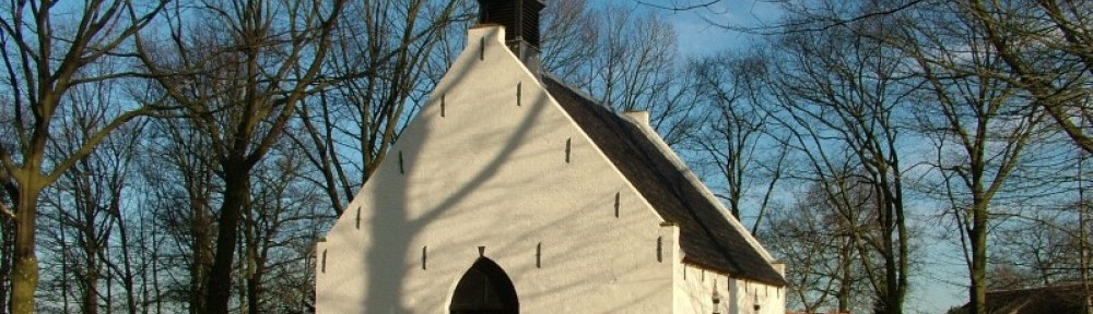 Frontaanzicht Kapel van Coelhorst in Hoogland-West